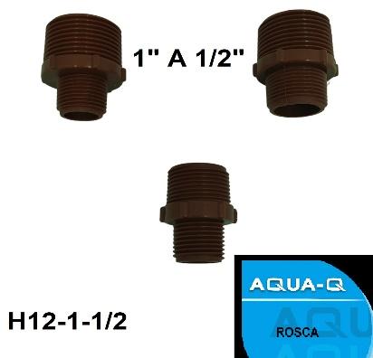 BUSHING DE 1'' A 1/2"ROSC-ROSC-PVC-(50 PC)AQUA-Q